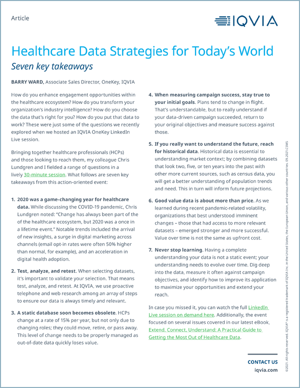 Healthcare Data Strategies for Today’s World